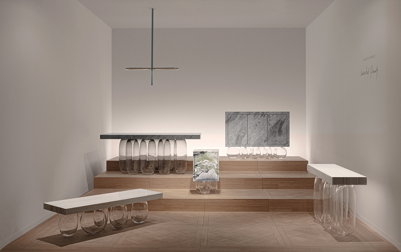 Anti gravity，fragile，Marble，Glass，Tables and chairs，furniture，