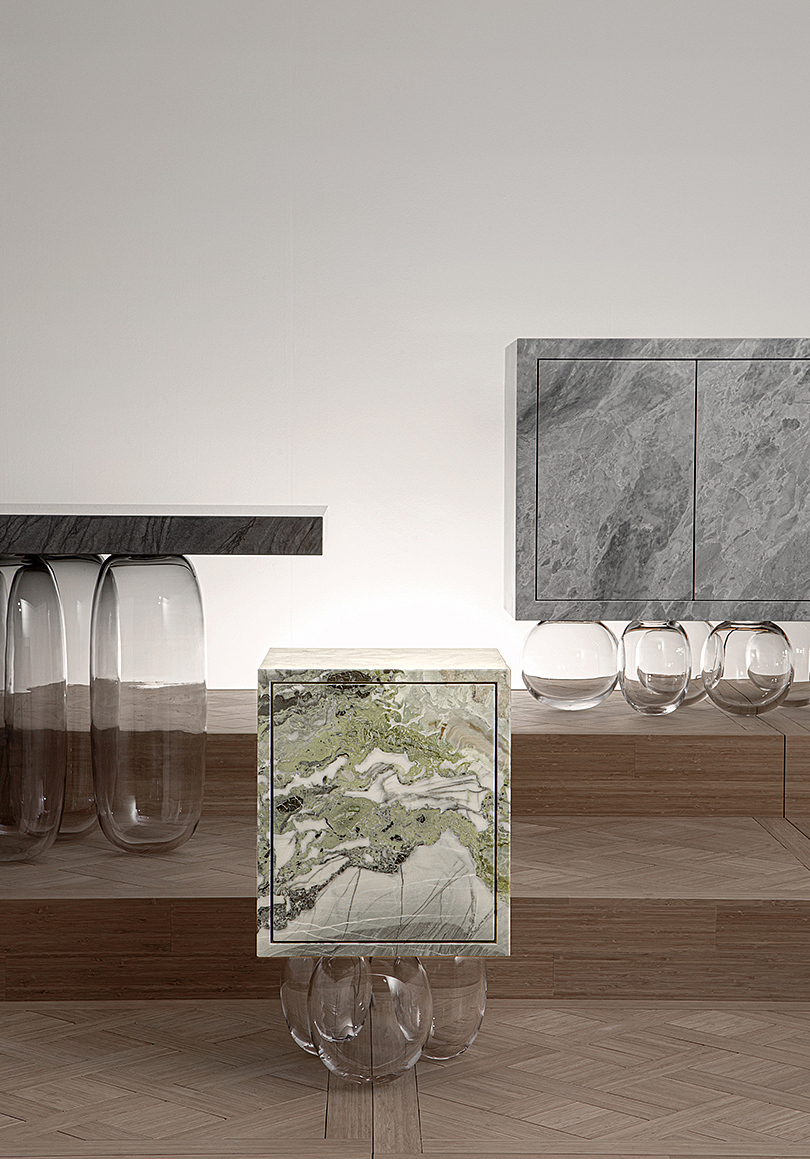 Anti gravity，fragile，Marble，Glass，Tables and chairs，furniture，