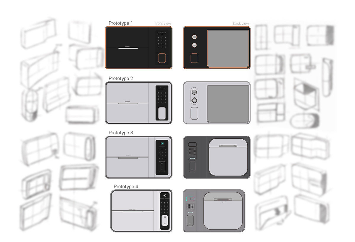 Intelligent express box，Interaction design，PRE:SENT，