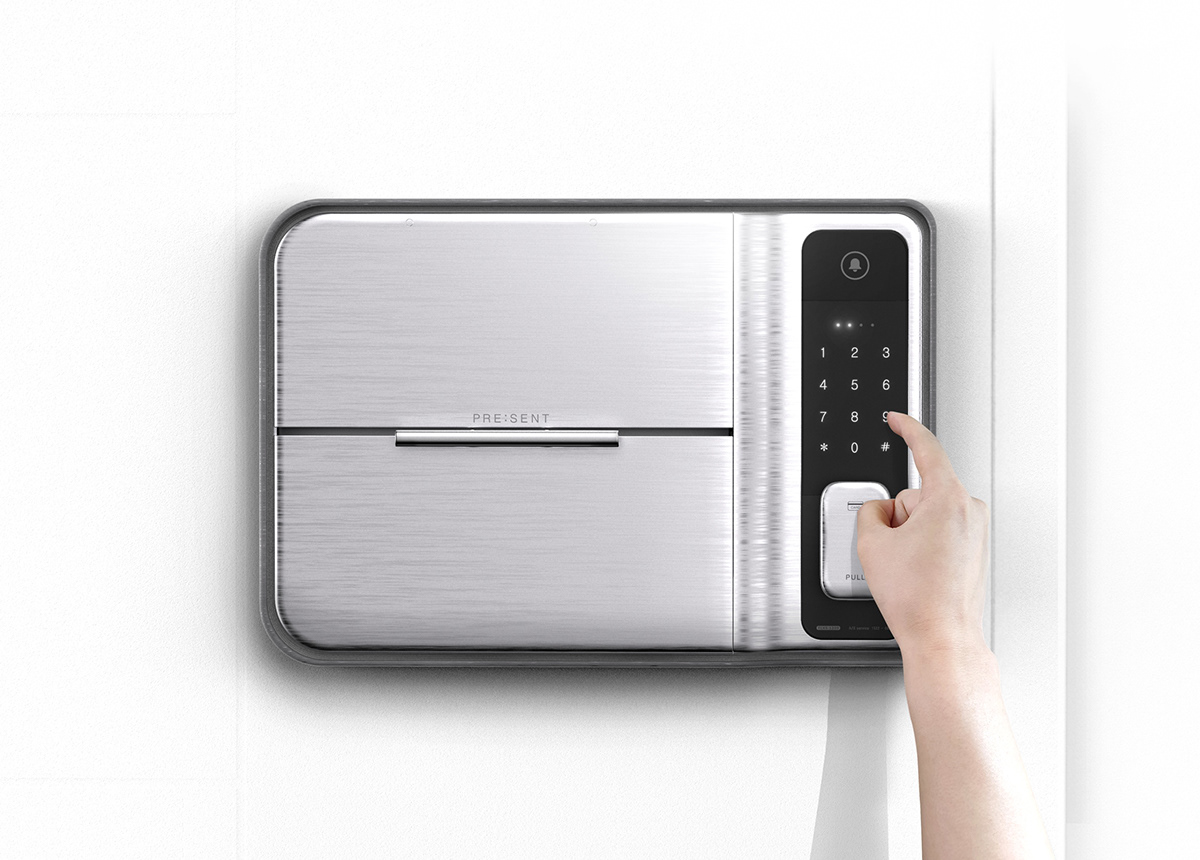 Intelligent express box，Interaction design，PRE:SENT，