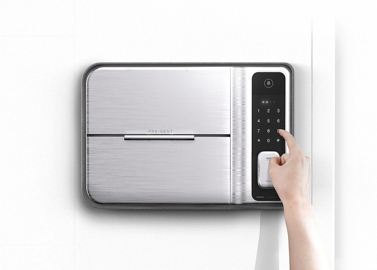 Intelligent express box，Interaction design，PRE:SENT，