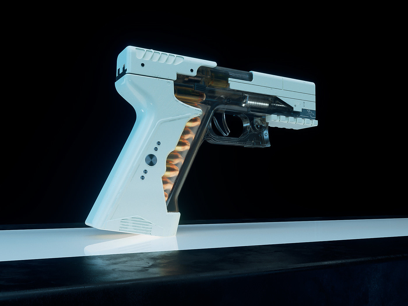 Pistol，white，major，