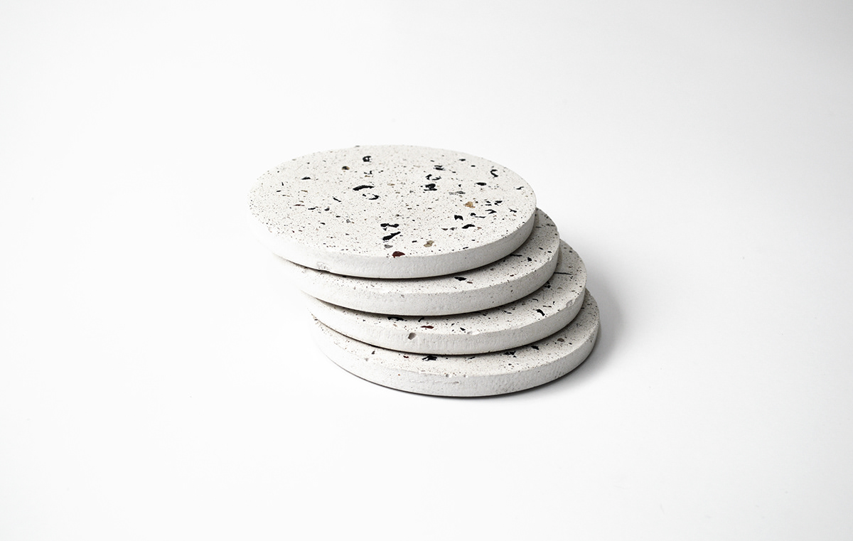 Concrete terrazzo coaster，Stone，Stein series，