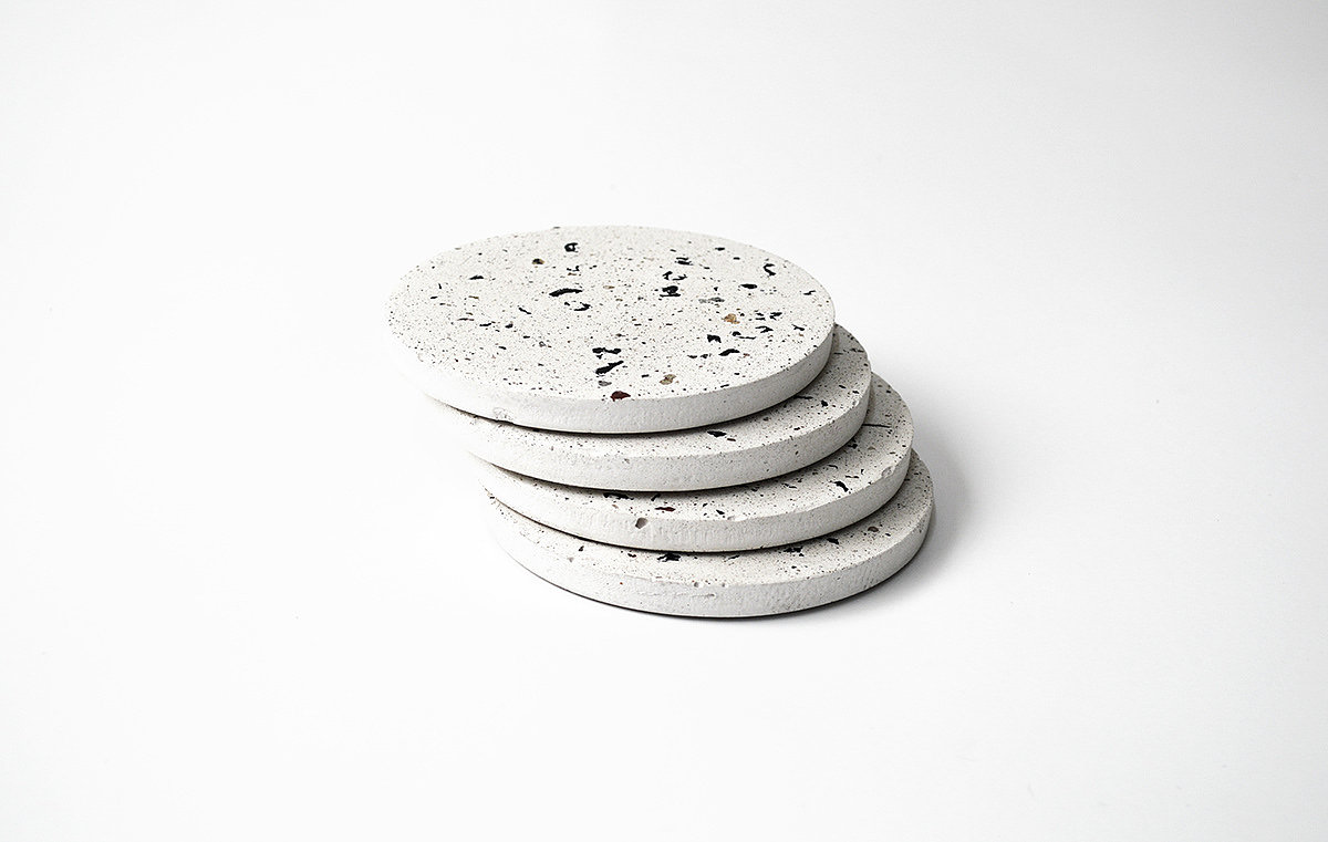 Concrete terrazzo coaster，Stone，Stein series，