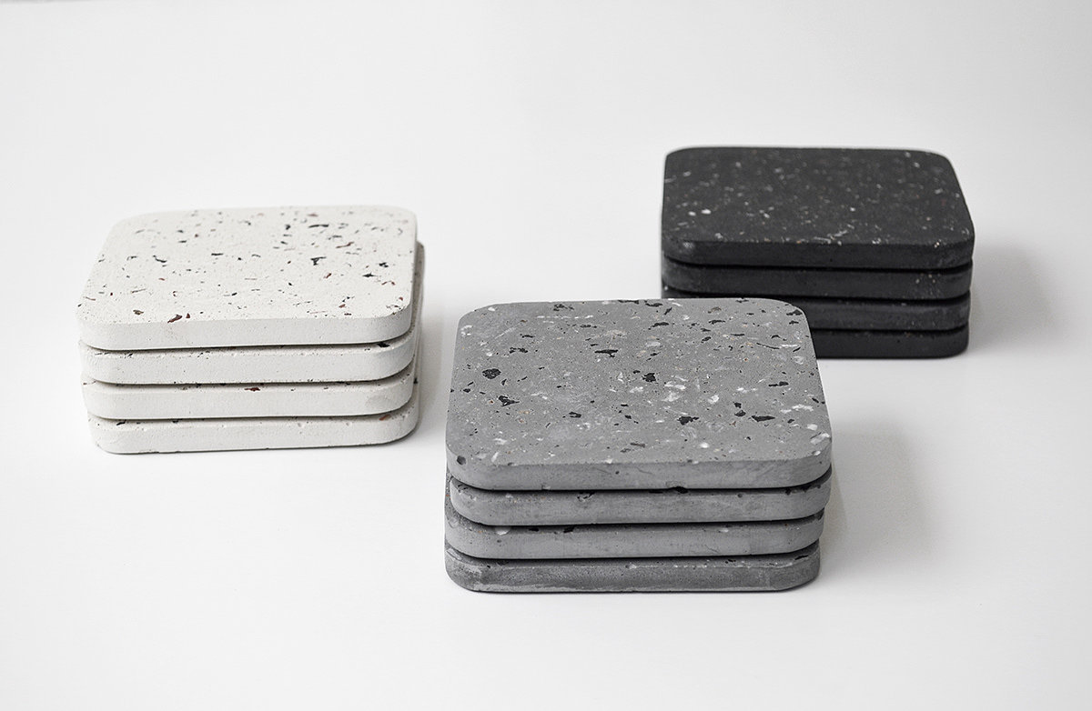 Concrete terrazzo coaster，Stone，Stein series，