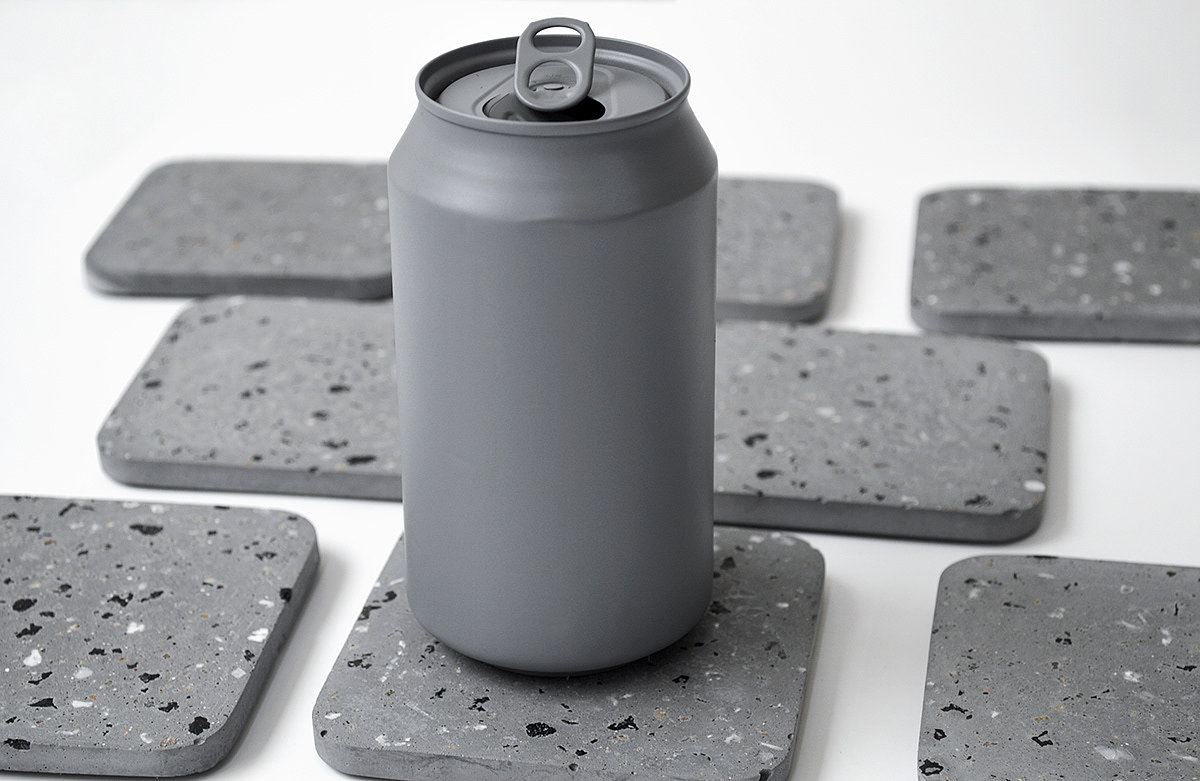 Concrete terrazzo coaster，Stone，Stein series，