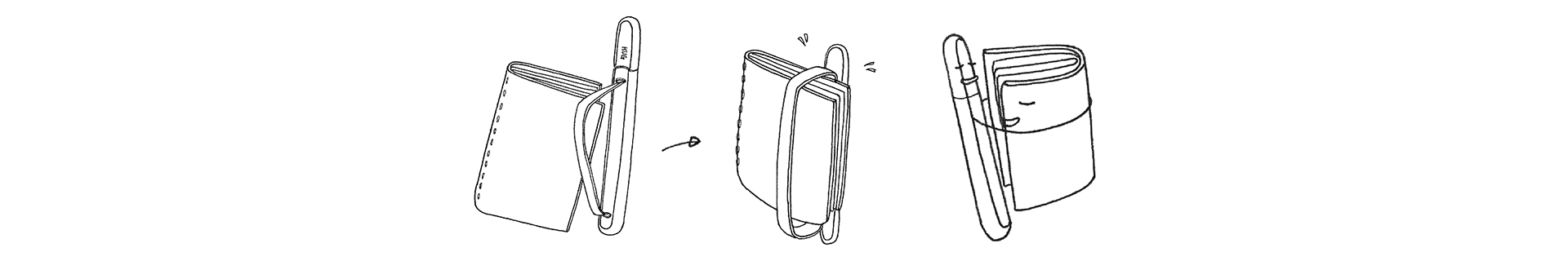 pen，notebook，partner，hug，