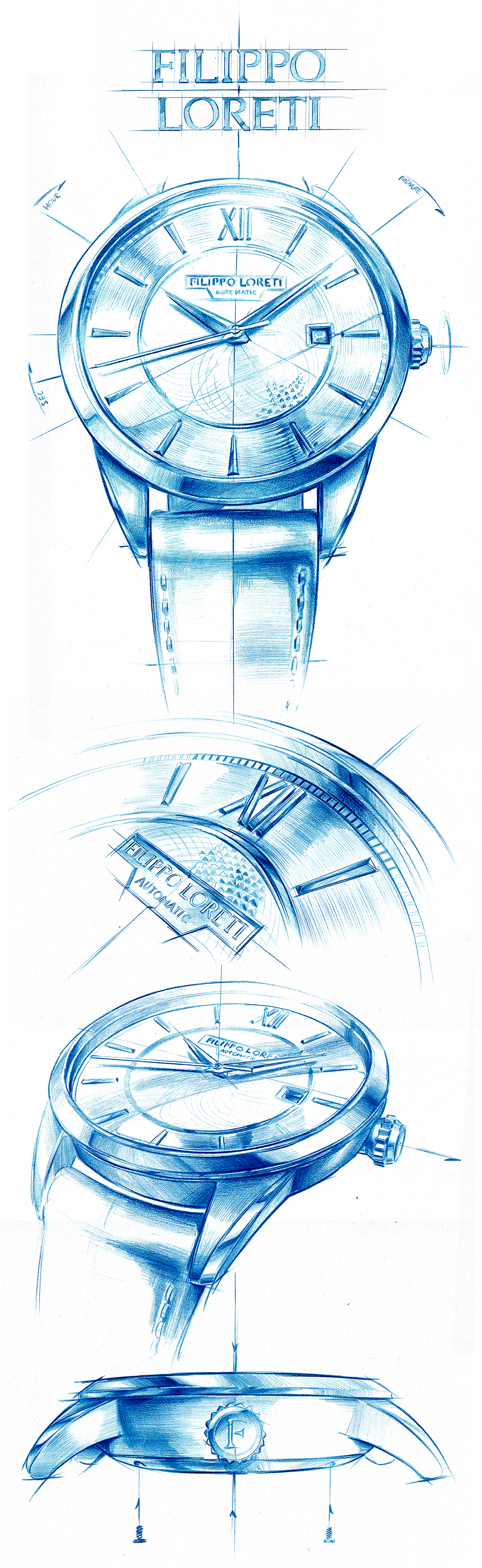 Wrist watch，Filippo Loreti，Hand drawn，