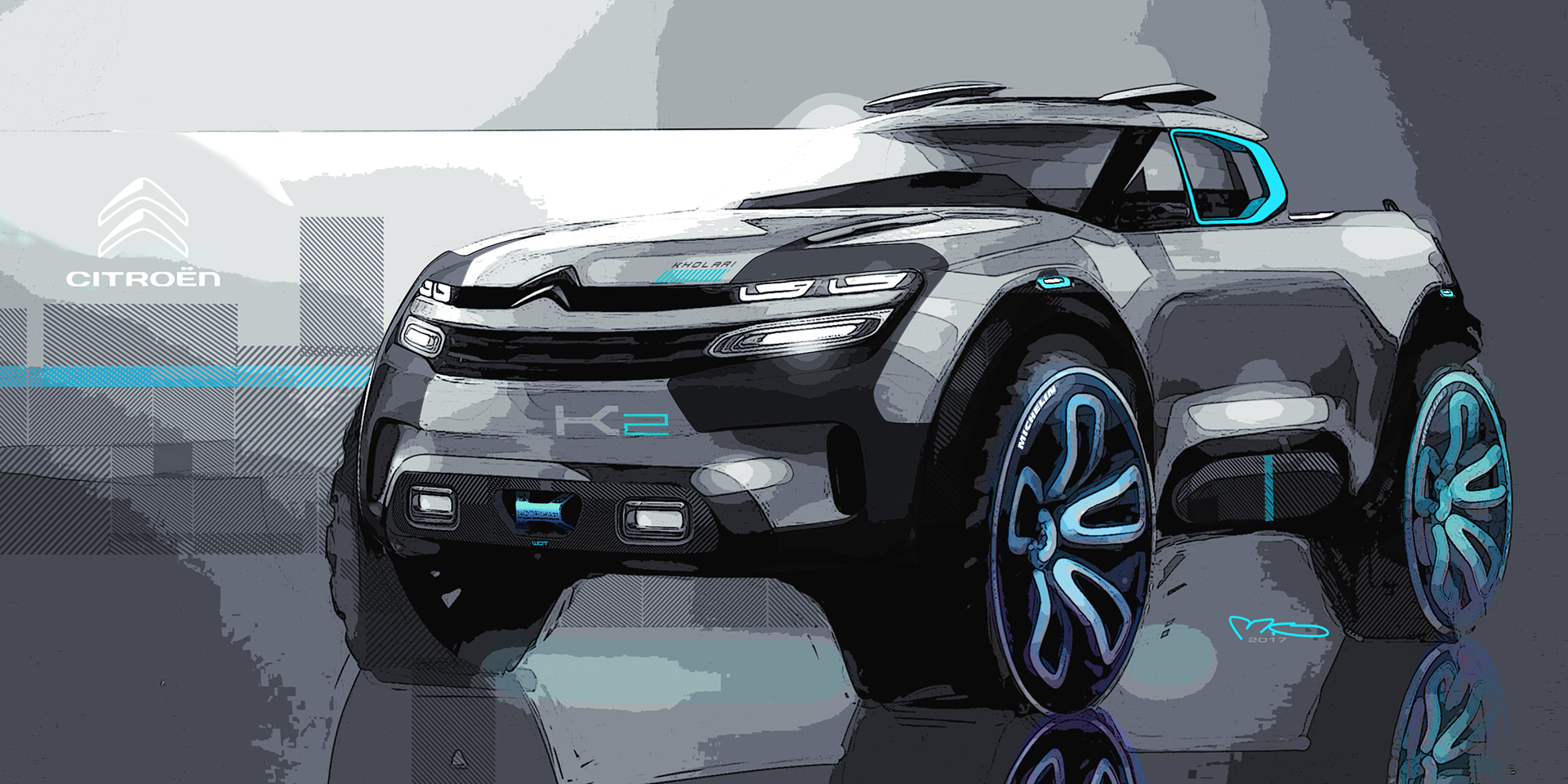 design sketch，2017，Citroen，