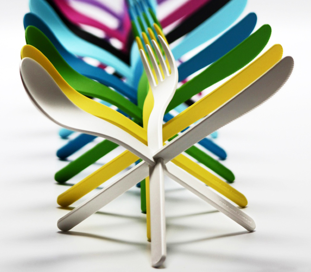 black，multi-function，Tableware three piece set，