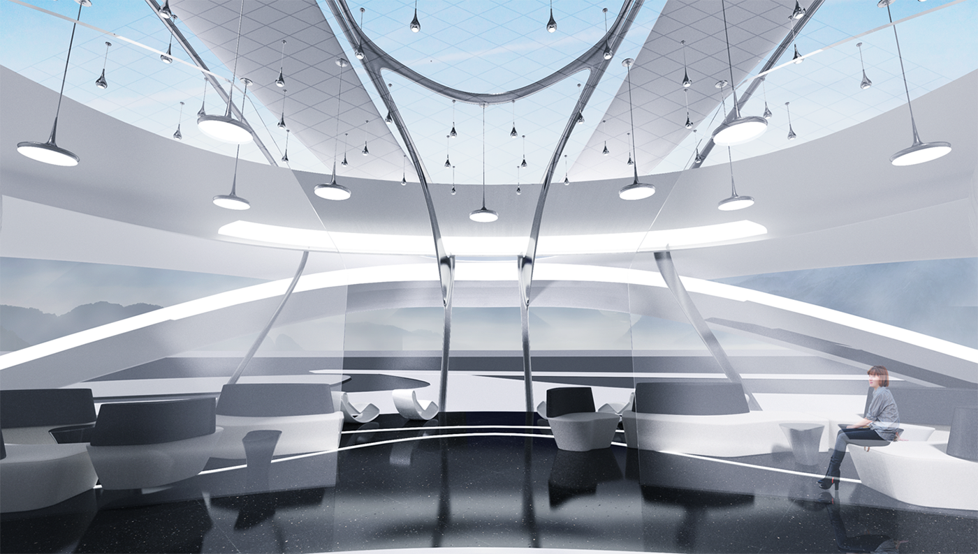 Interior design，concept，Architecture，terminal，