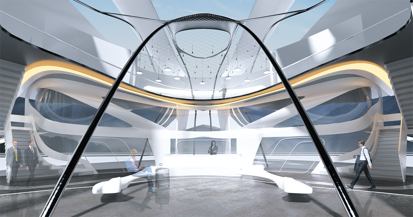 Interior design，concept，Architecture，terminal，