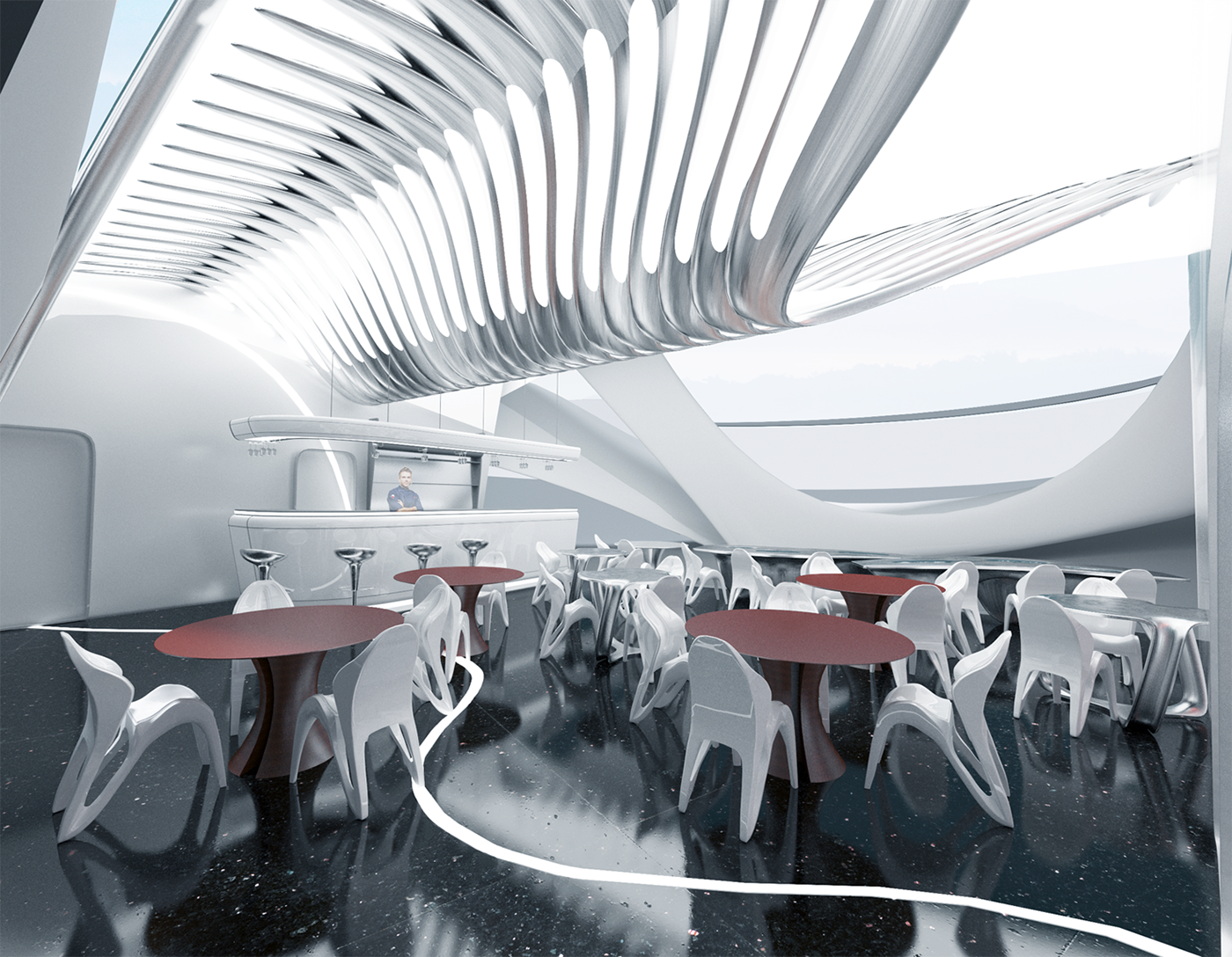 Interior design，concept，Architecture，terminal，