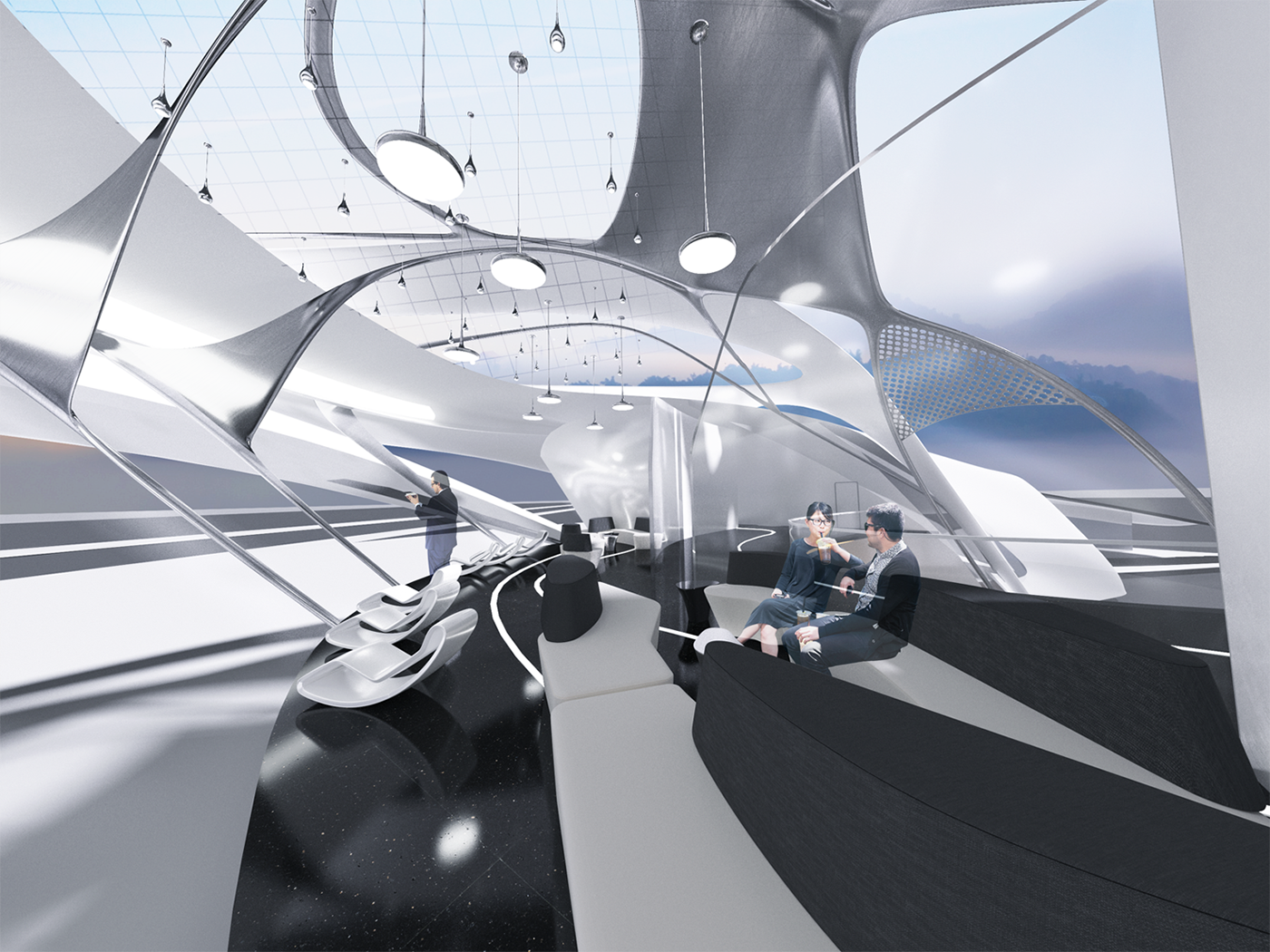 Interior design，concept，Architecture，terminal，