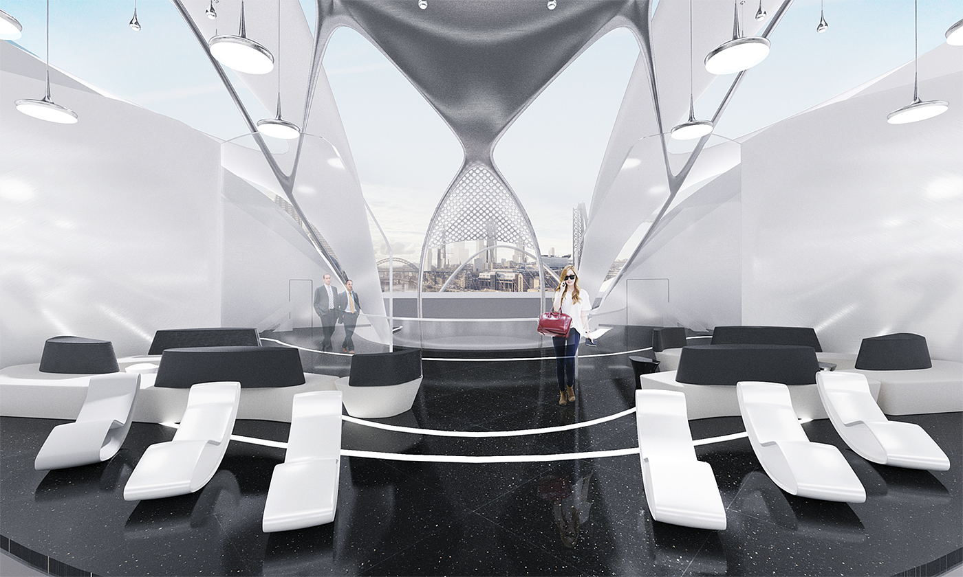 Interior design，concept，Architecture，terminal，
