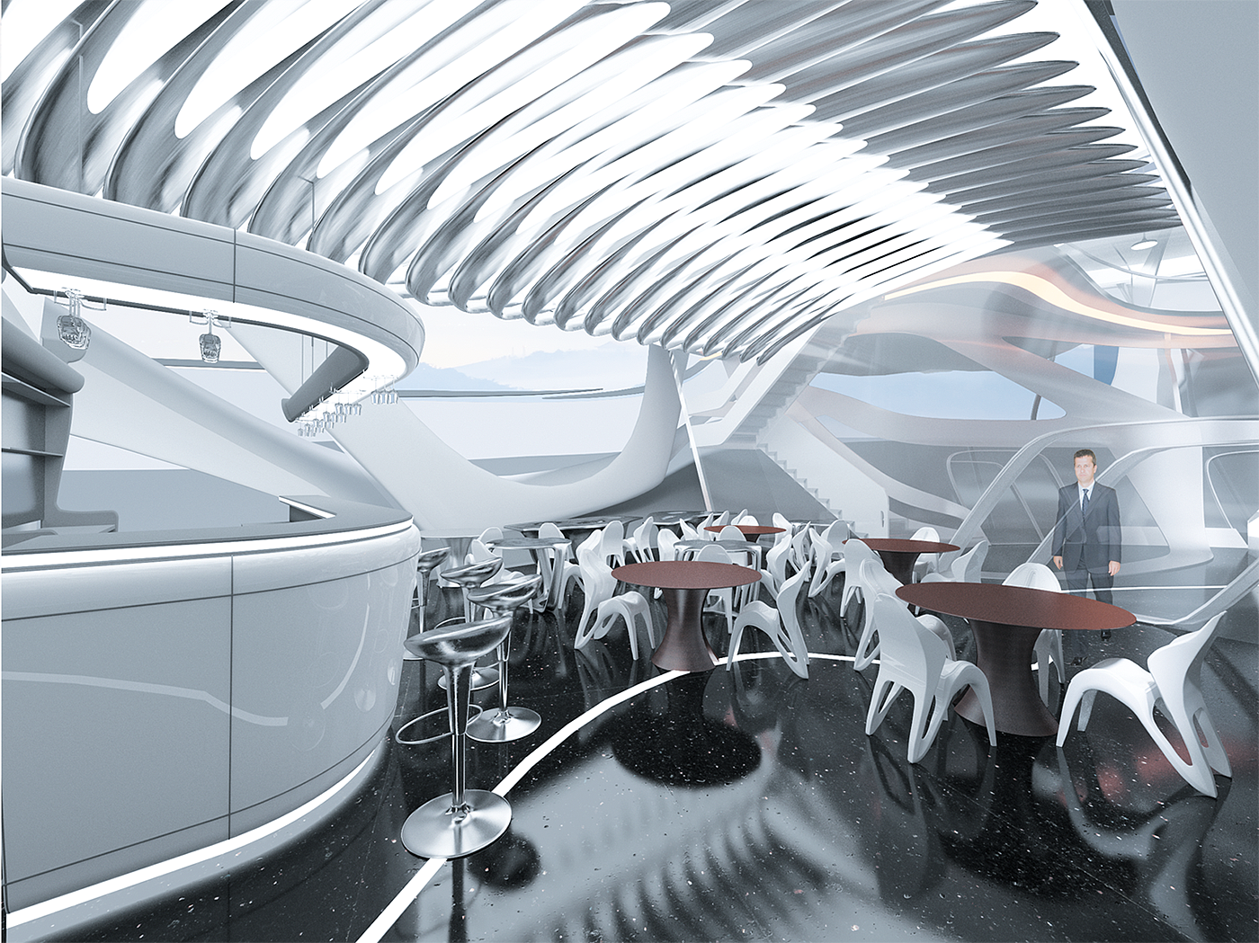 Interior design，concept，Architecture，terminal，
