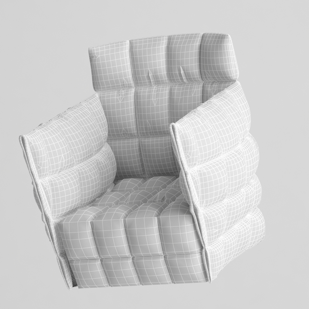 3d，Simplicity，furniture，Armchair，
