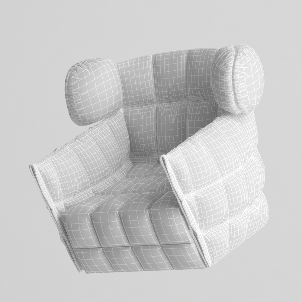 3d，Simplicity，furniture，Armchair，