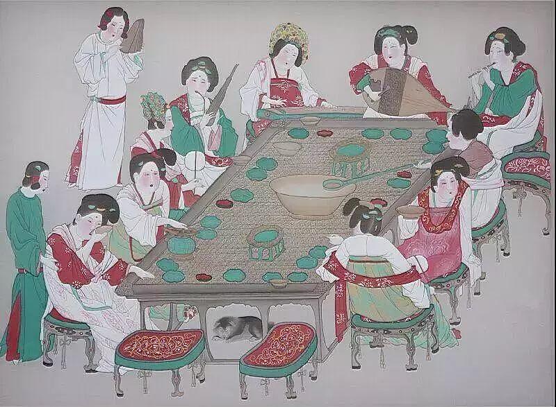 the tang dynasty，Eight grade official，Han Dynasty round neck Robe，Song Hui，Xu Hezi，