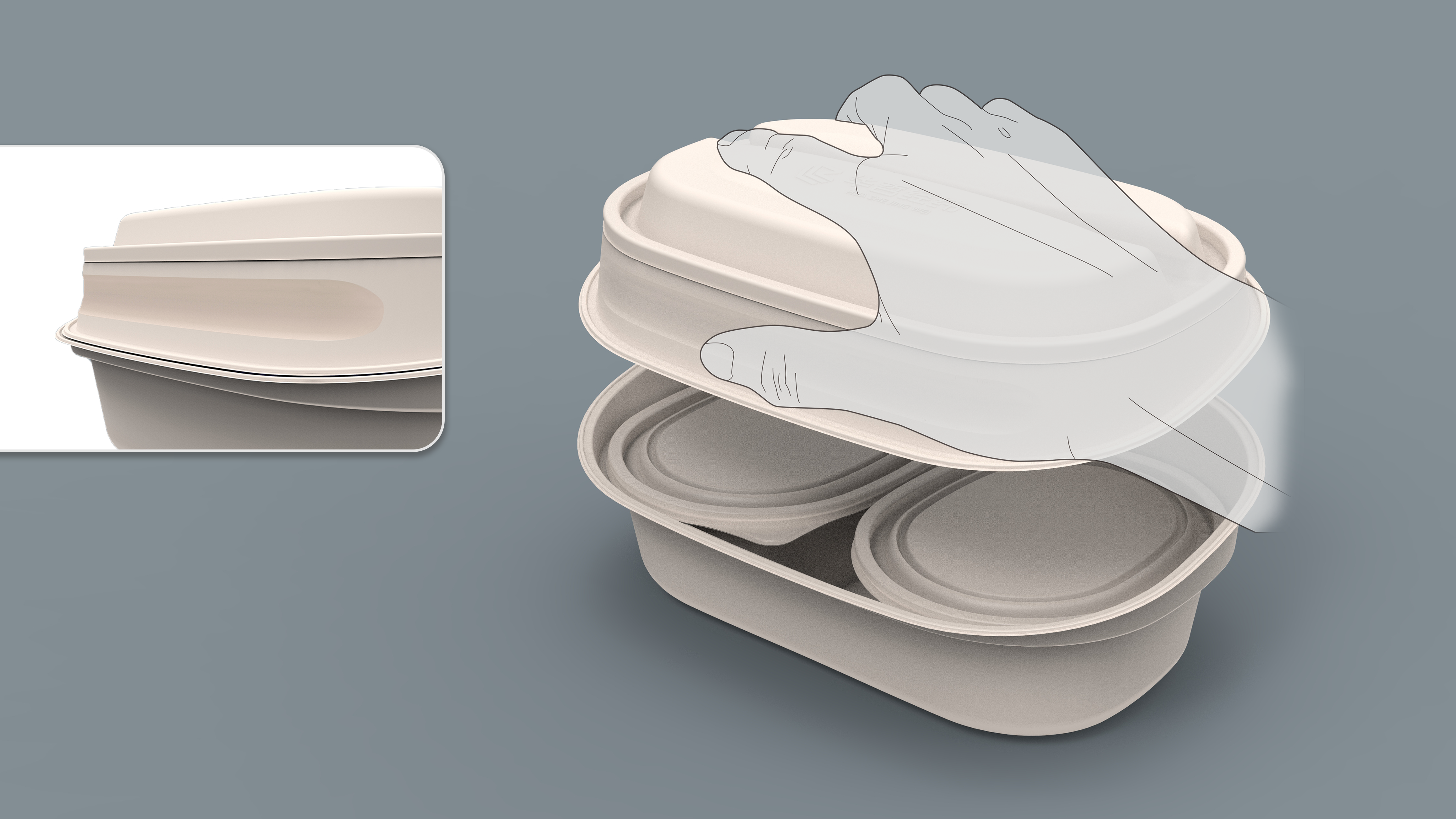 Lunch box，Takeout lunch box，Small dish，