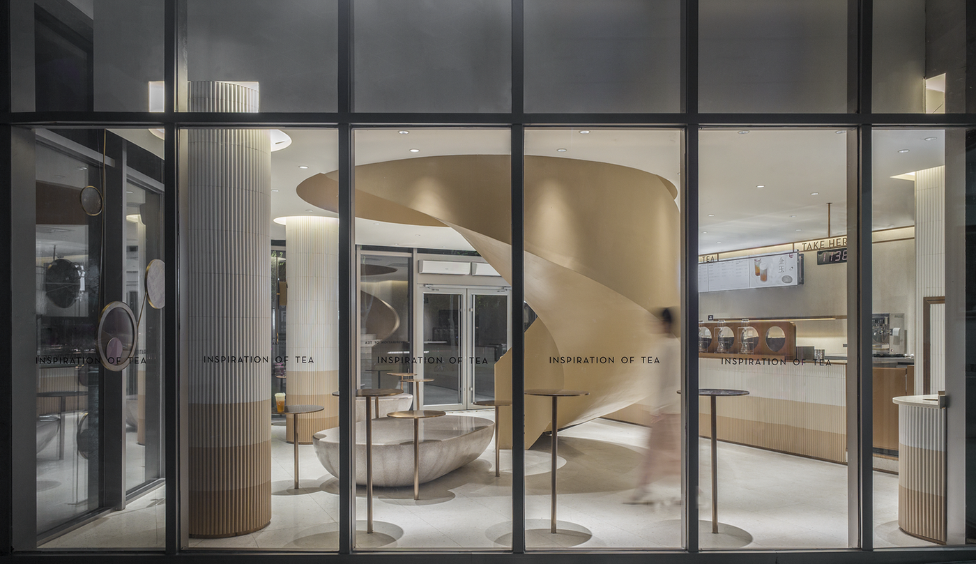 HEYTEA，Milk tea shop，Modern fashion，Bright and bright，Youth fashion，Bamboo，bionics，