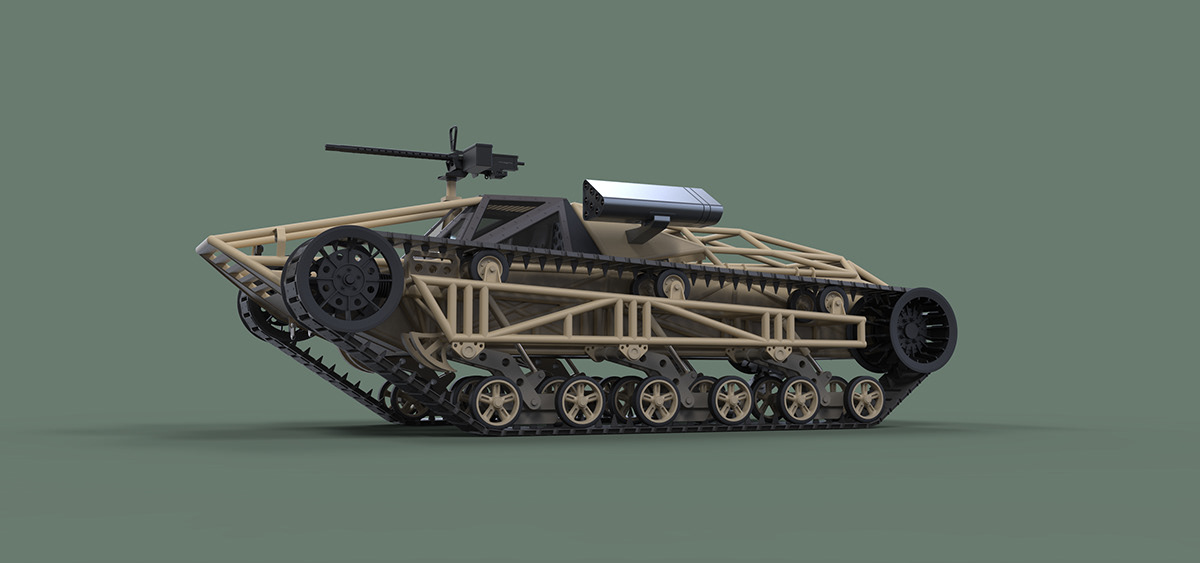 3D modeling，Tank，Ripsaw EV-1，