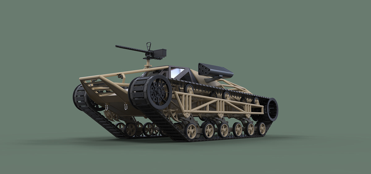 3D modeling，Tank，Ripsaw EV-1，