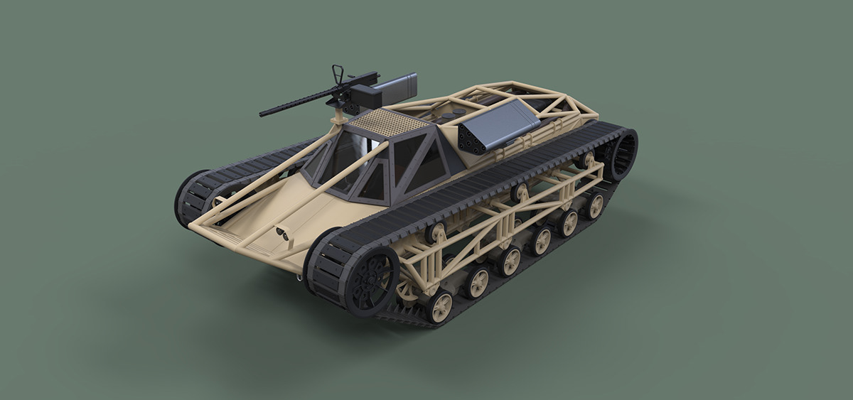 3D modeling，Tank，Ripsaw EV-1，