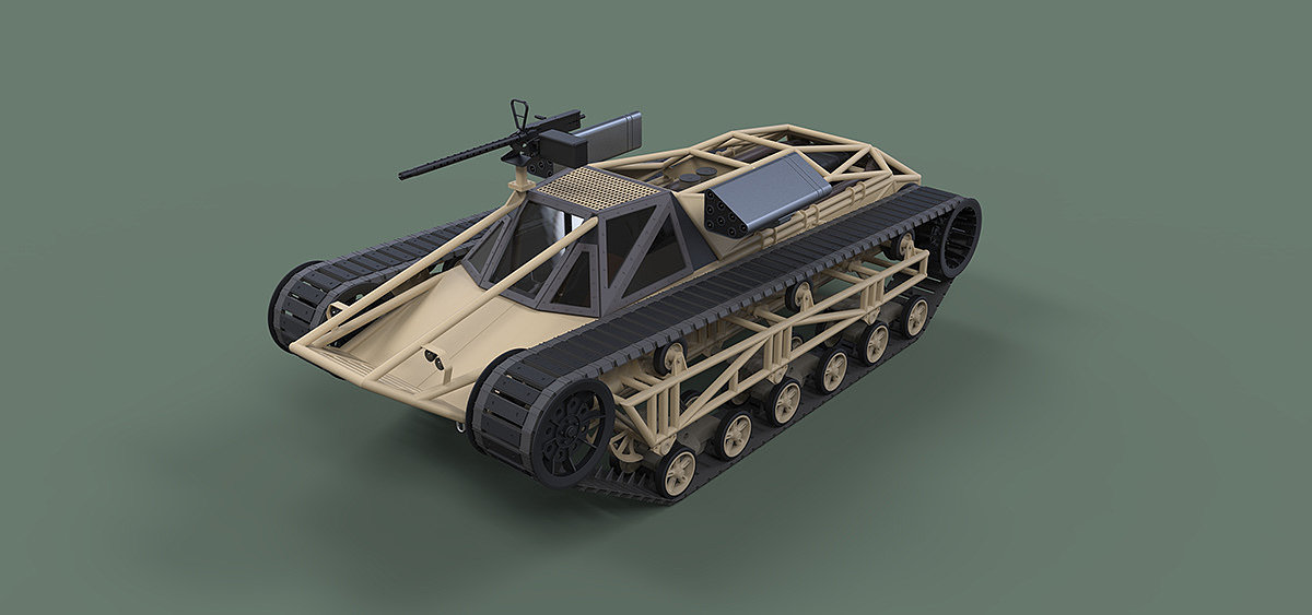 3d建模，坦克，Ripsaw EV-1，