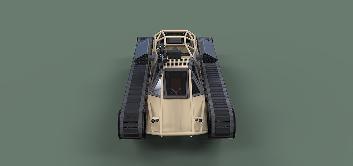 3D modeling，Tank，Ripsaw EV-1，
