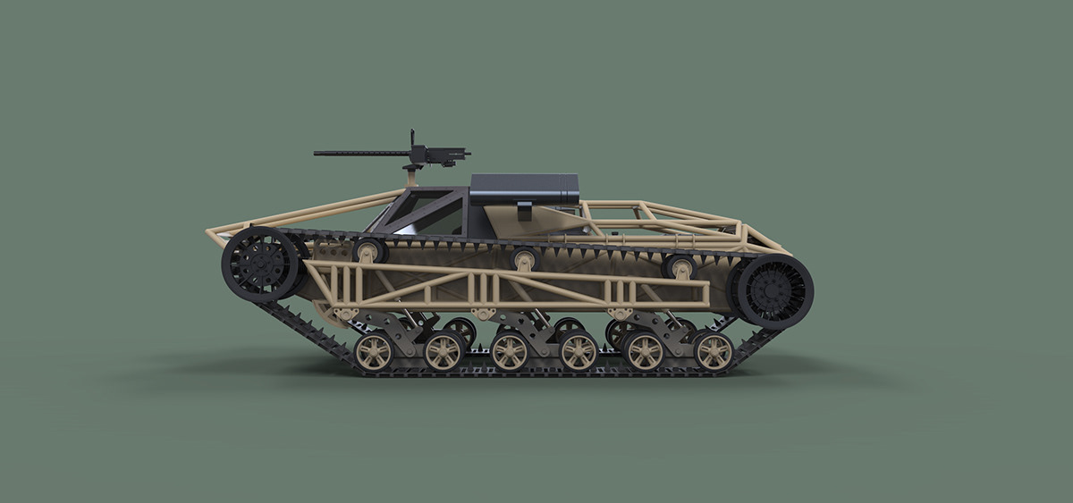 3D modeling，Tank，Ripsaw EV-1，