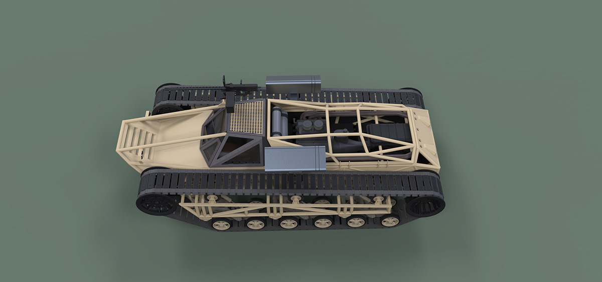 3D modeling，Tank，Ripsaw EV-1，