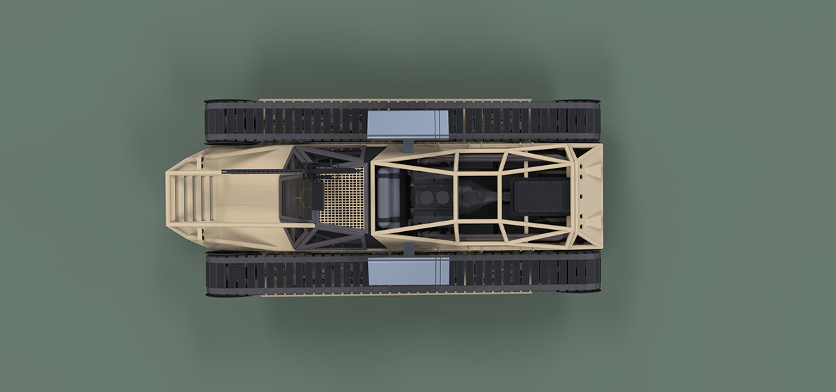 3D modeling，Tank，Ripsaw EV-1，