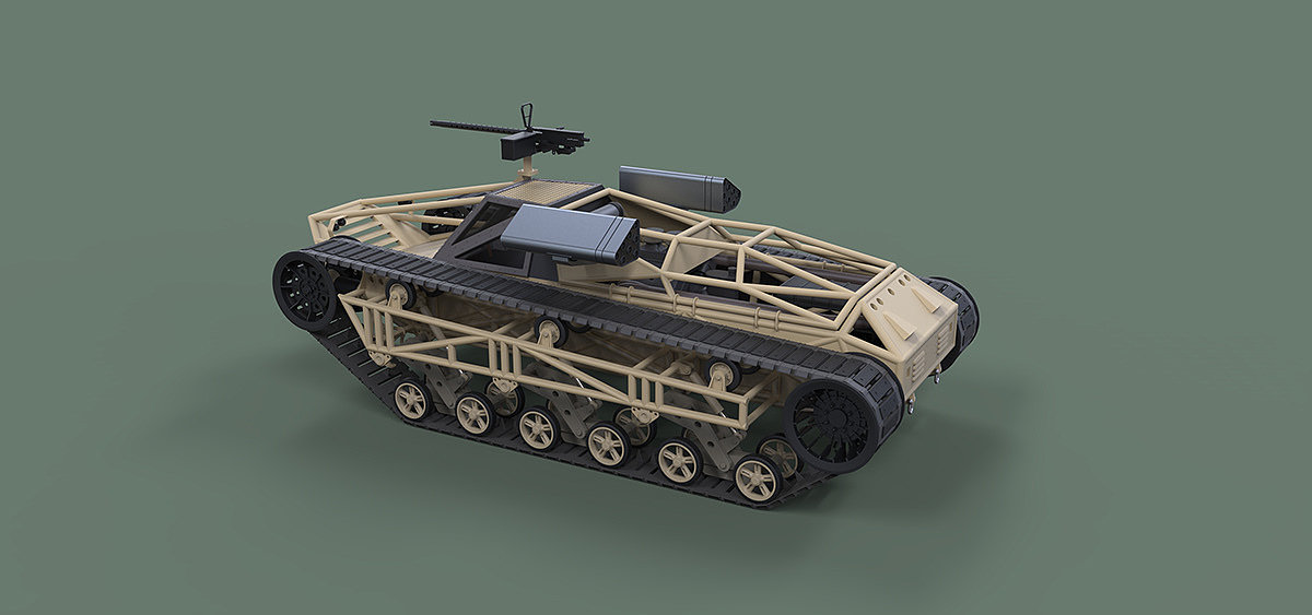 3D modeling，Tank，Ripsaw EV-1，