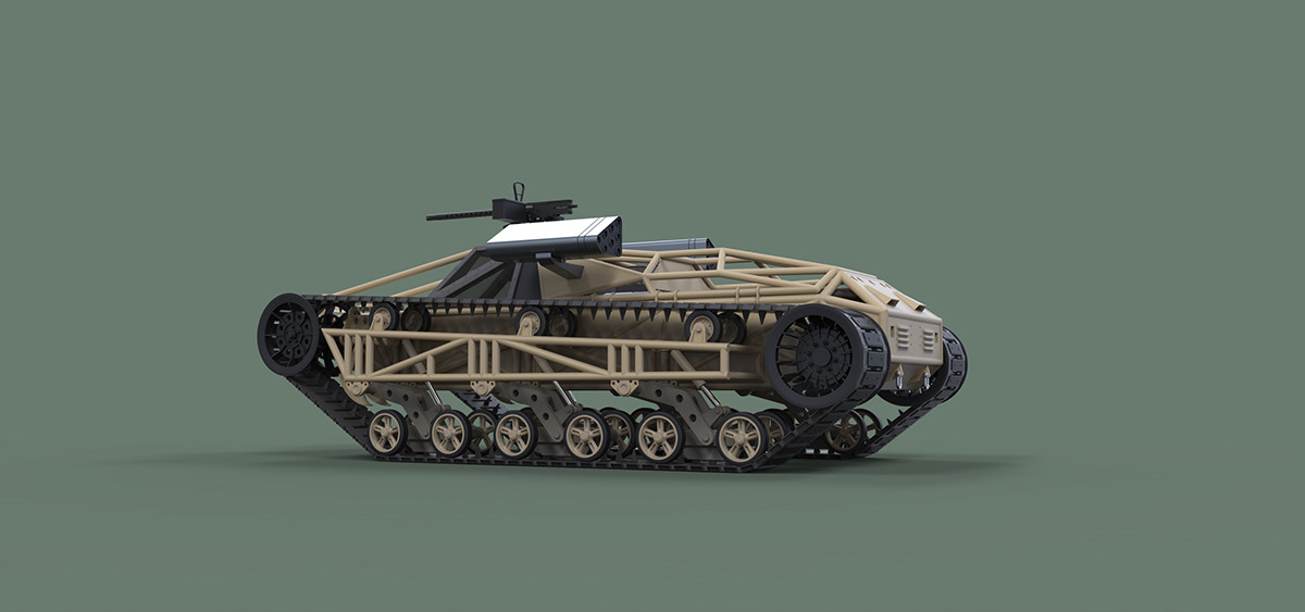 3D modeling，Tank，Ripsaw EV-1，