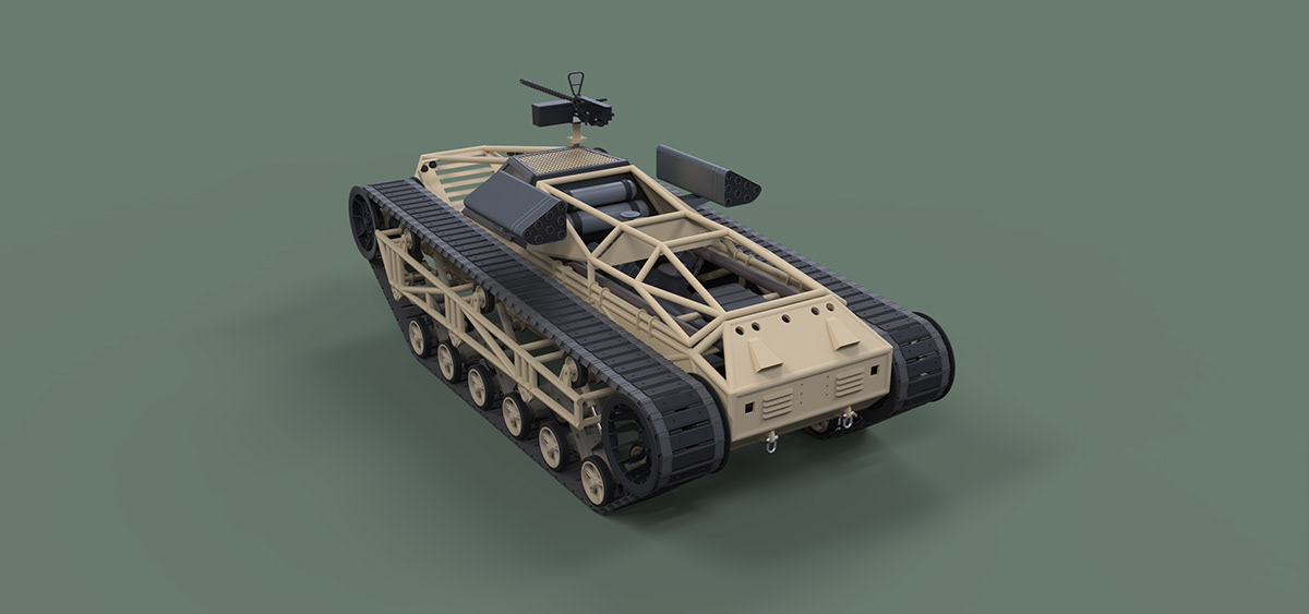 3D modeling，Tank，Ripsaw EV-1，