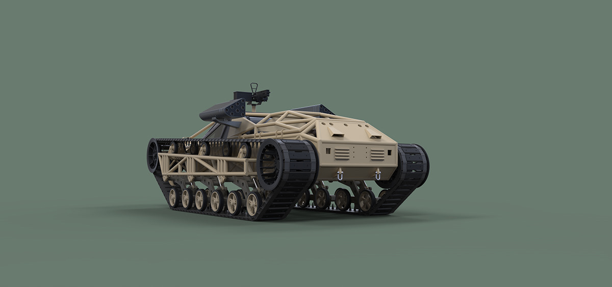 3D modeling，Tank，Ripsaw EV-1，