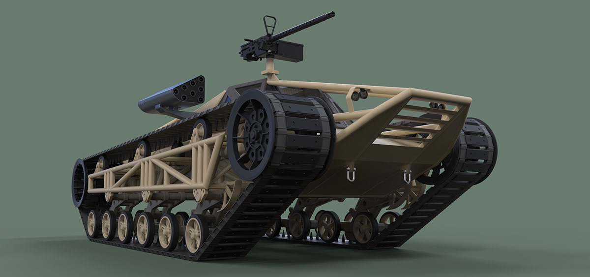 3D modeling，Tank，Ripsaw EV-1，
