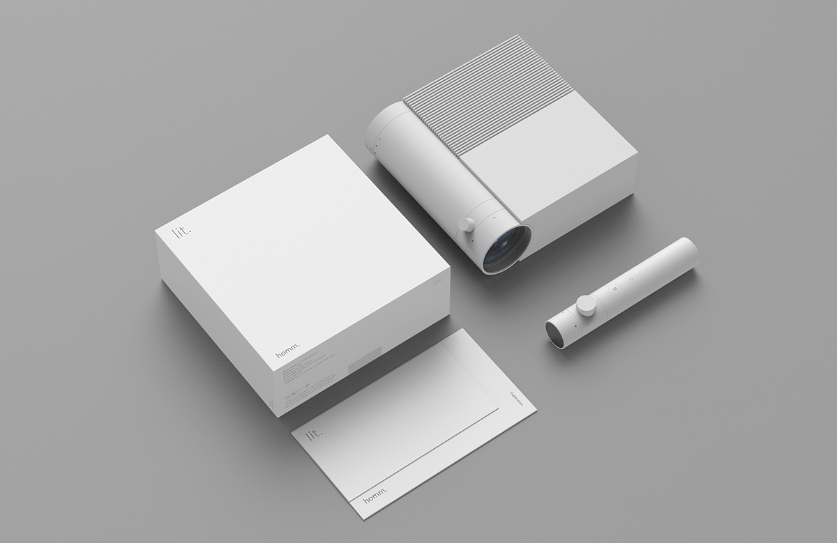 white，Projector，lit_Portable，