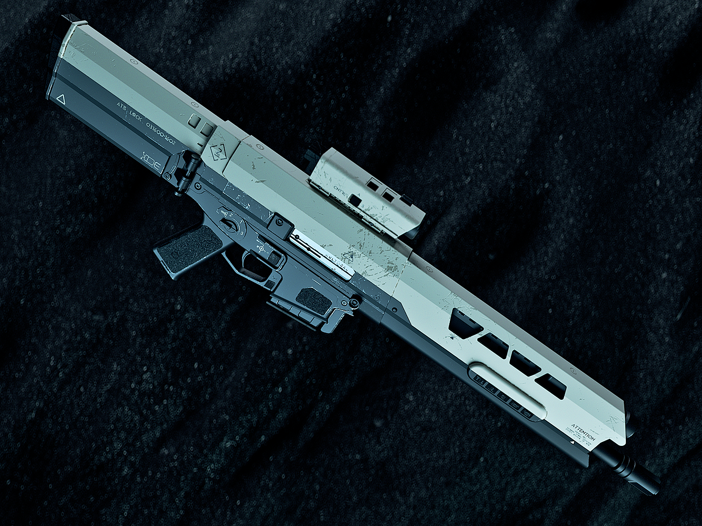 Oblivion Rifle，工业设计，数码艺术，步枪，