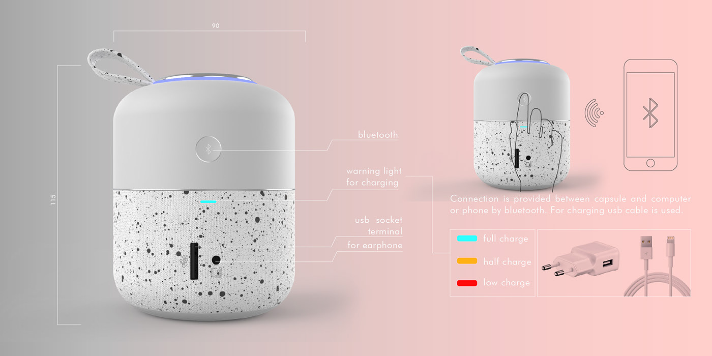 loudspeaker box，Clock，product design，Bluetooth，Digital，