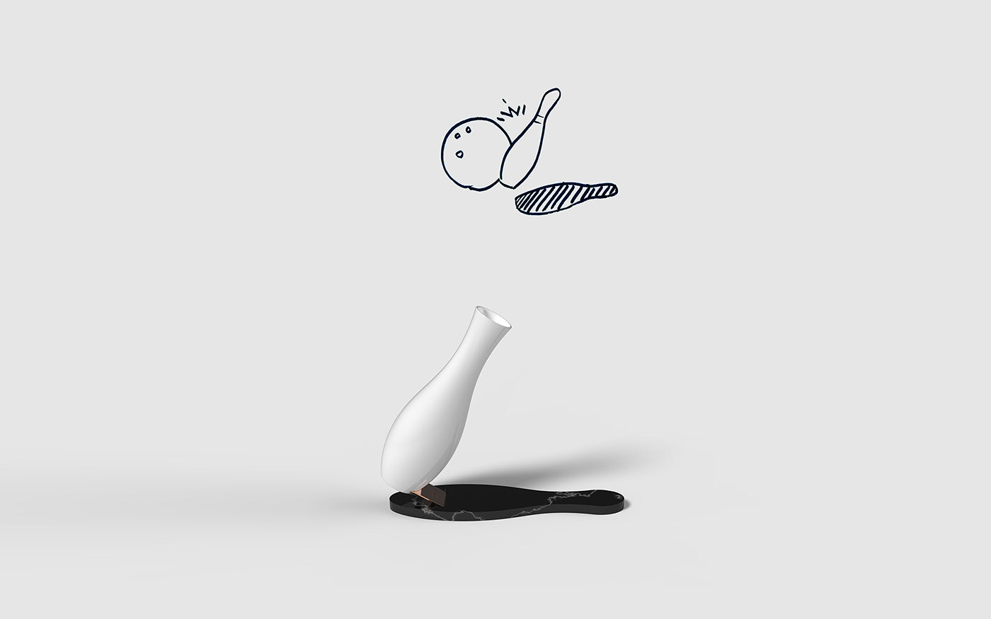 taste，vase，Falling pin，