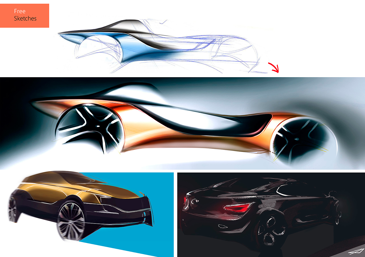 design sketch，automobile，TONI SAMSONI，