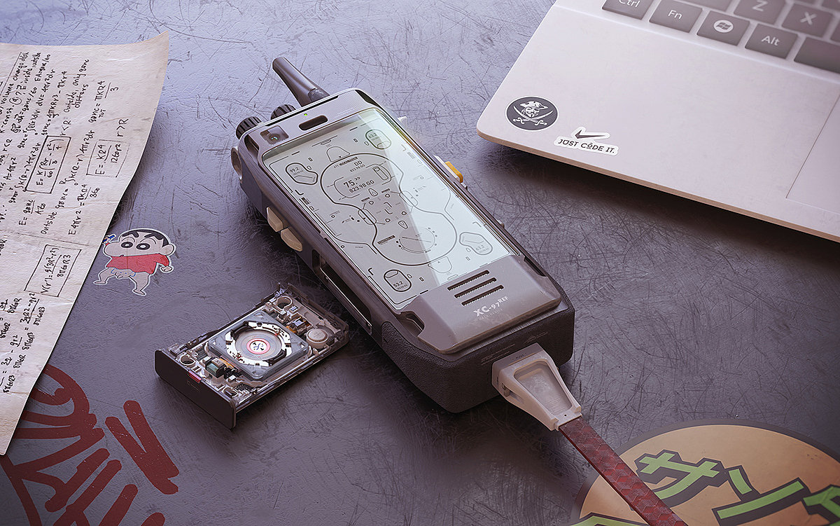 black，Mobile device，HACKING DEVICE，