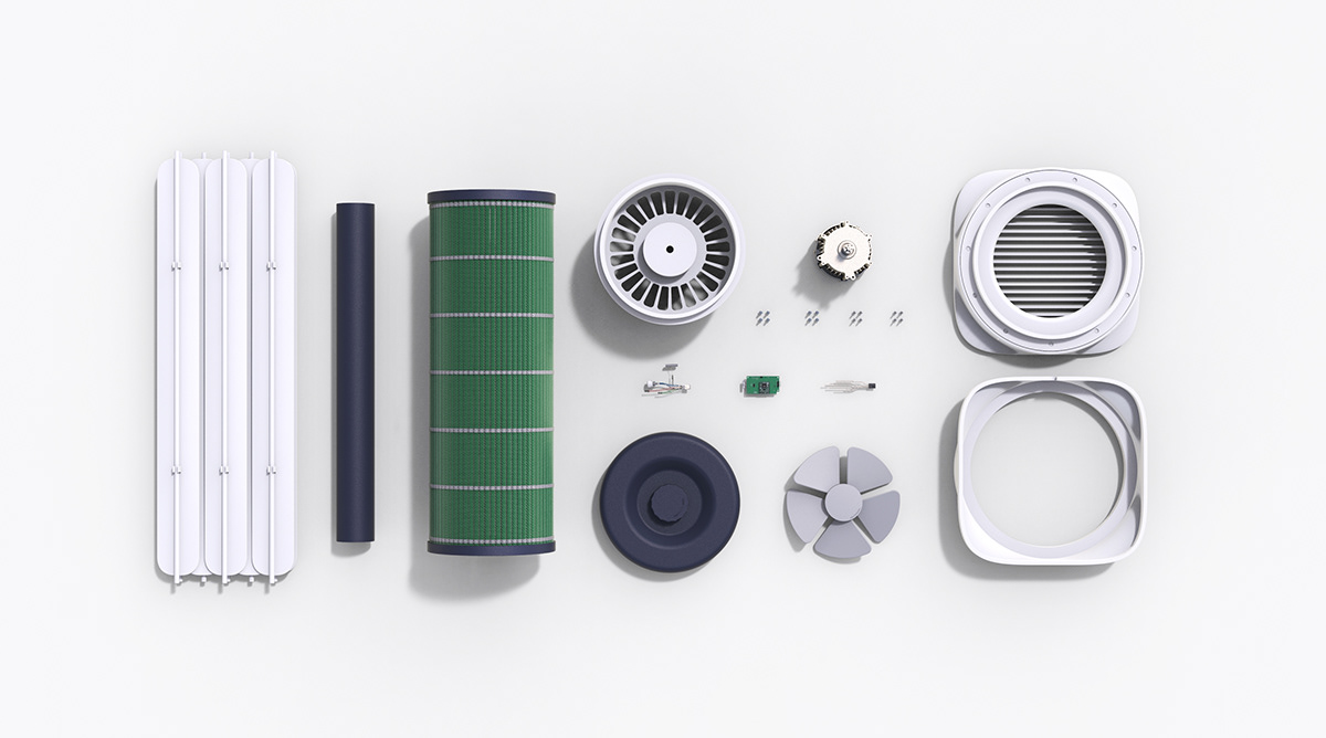 ZEPHYROS，air cleaner，white，