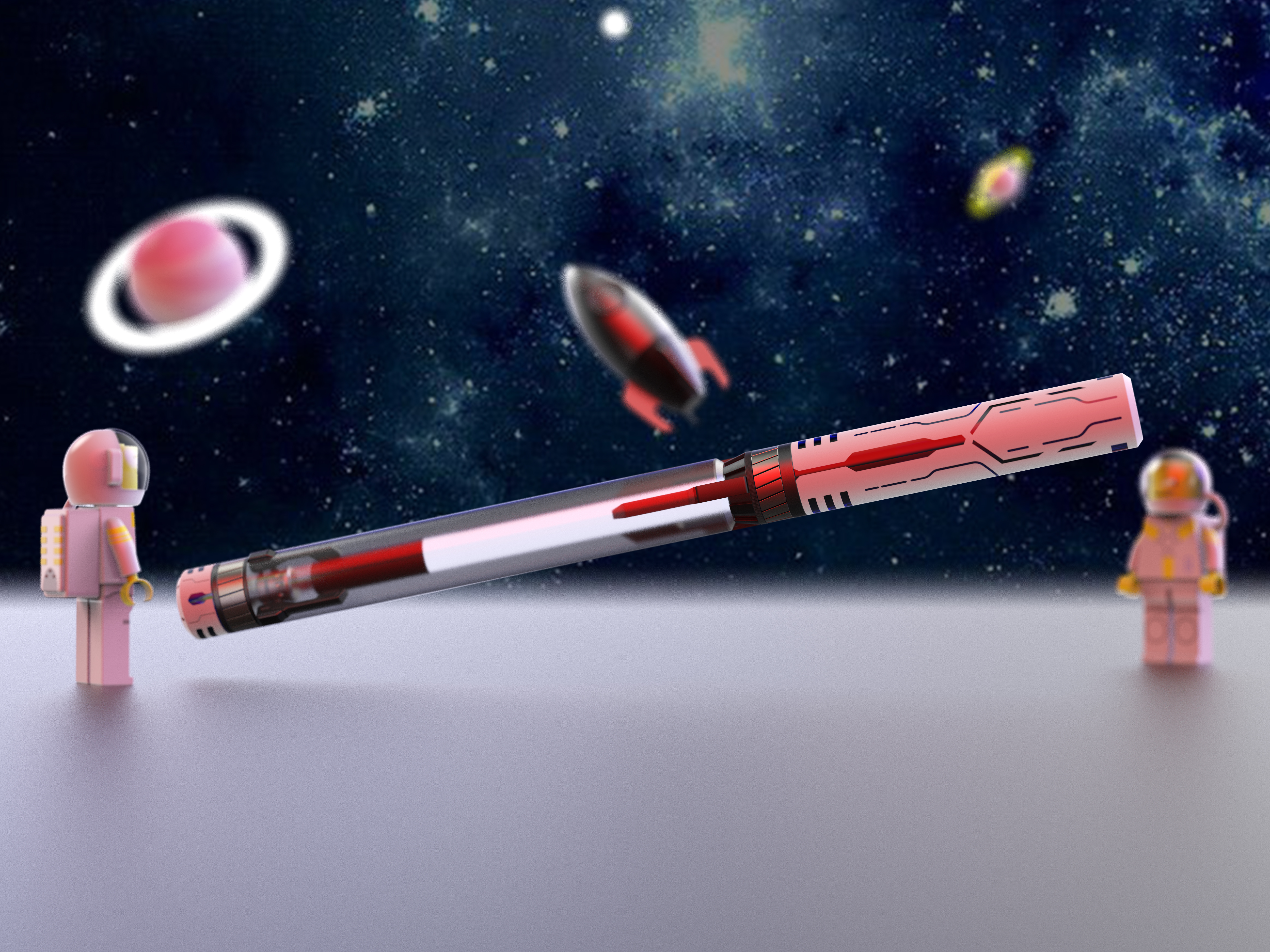 Pen，concept，Brain hole，Space，