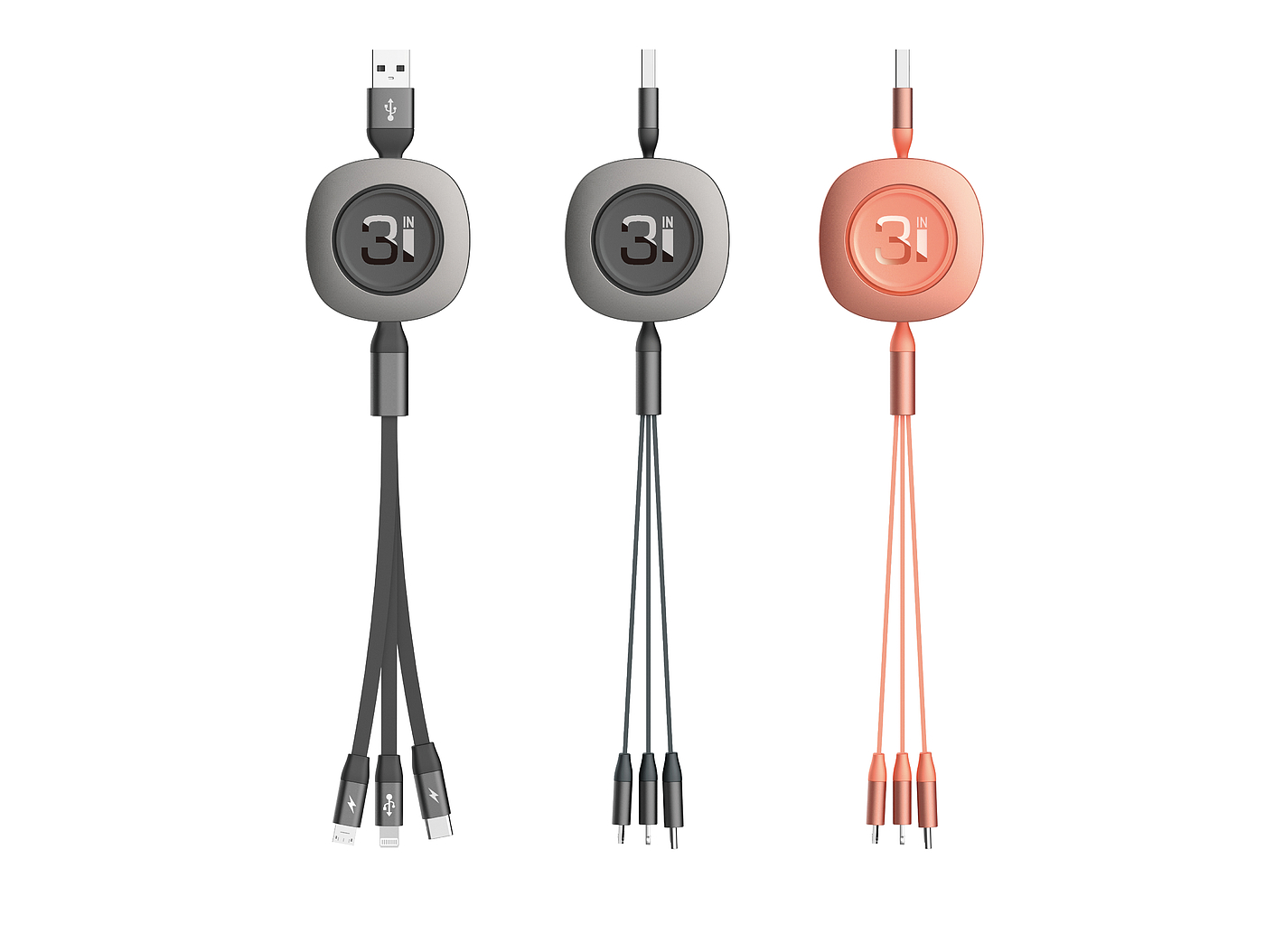 One drag three telescopic data cable，data line，
