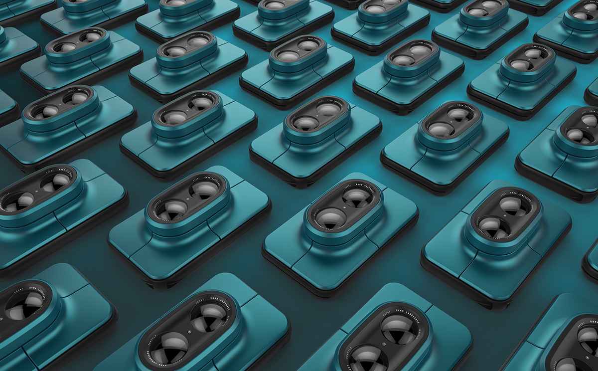 print，Camera design，blue，