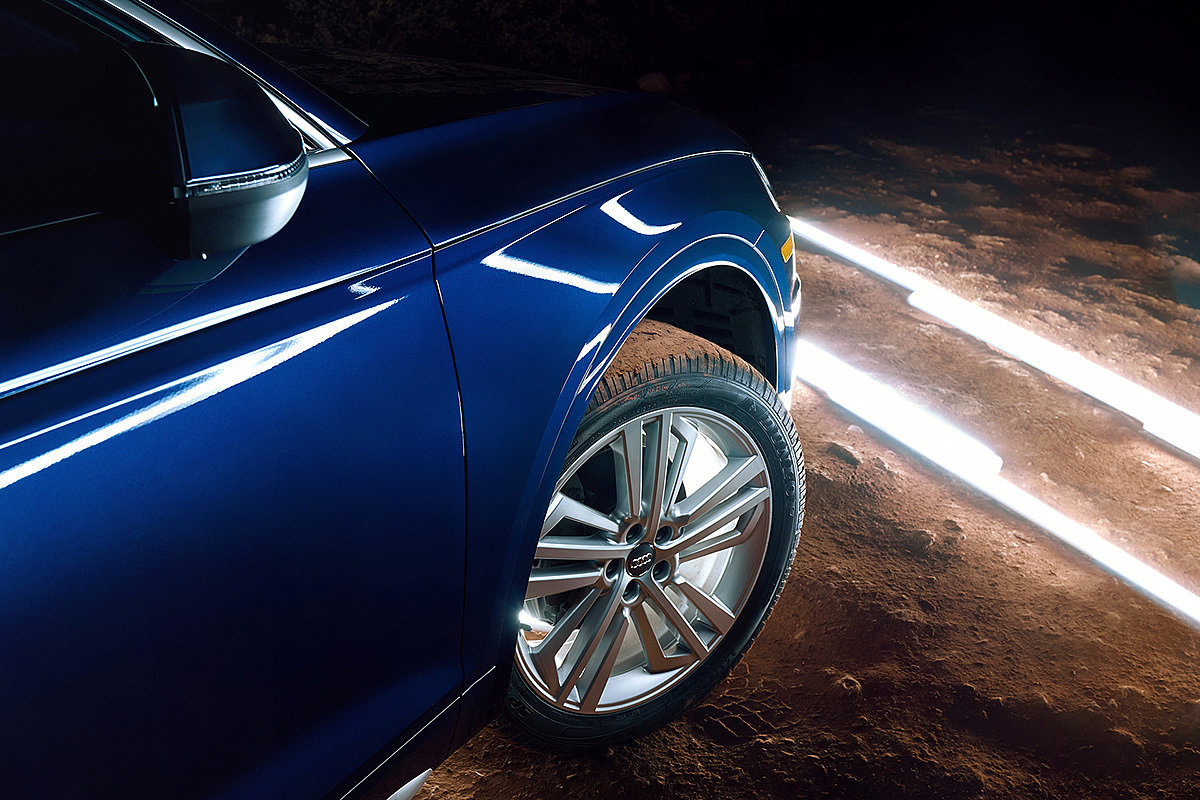 蓝色，汽车设计，Audi Q5，