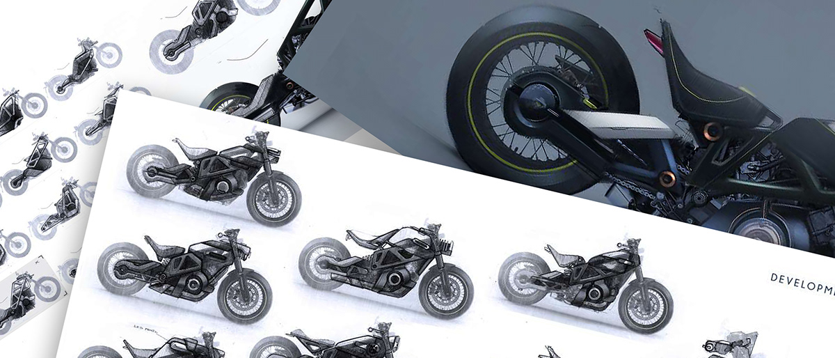 Motorcycle design，Hand drawn，Teaser 2019，